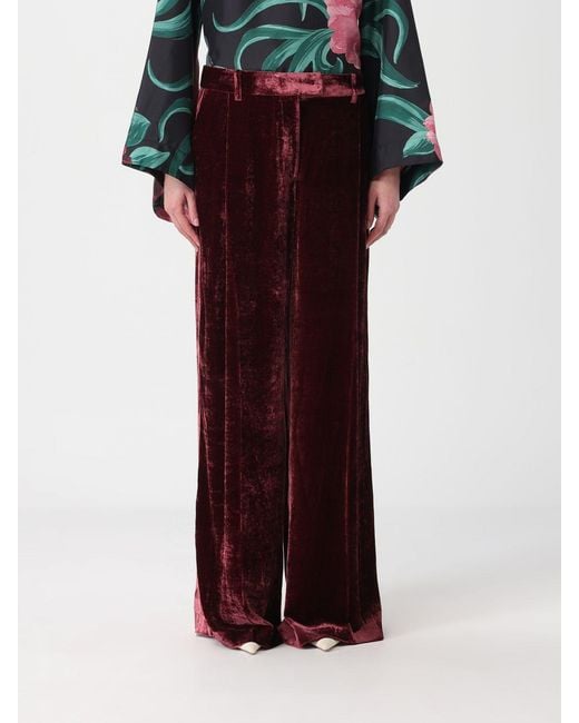 LaDoubleJ Red Velvet Trousers