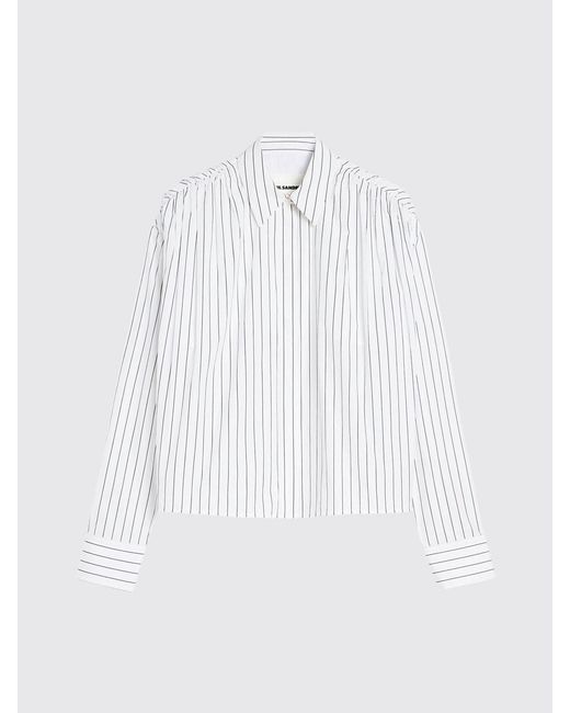 Jil Sander White Striped Cotton Shirt
