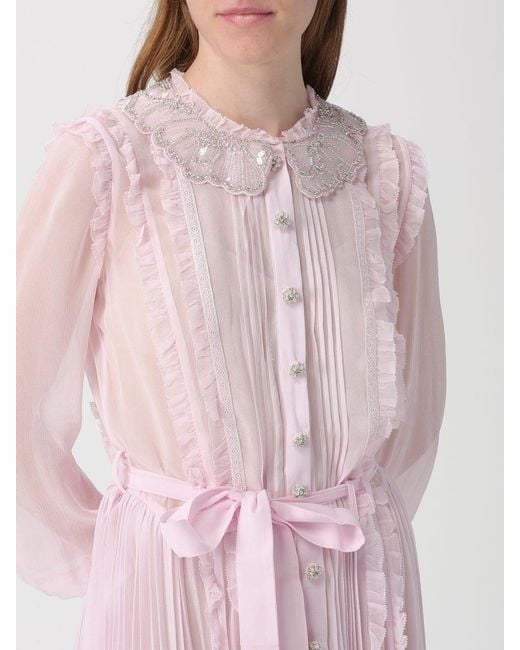 Self-Portrait Pink Midi Dresses