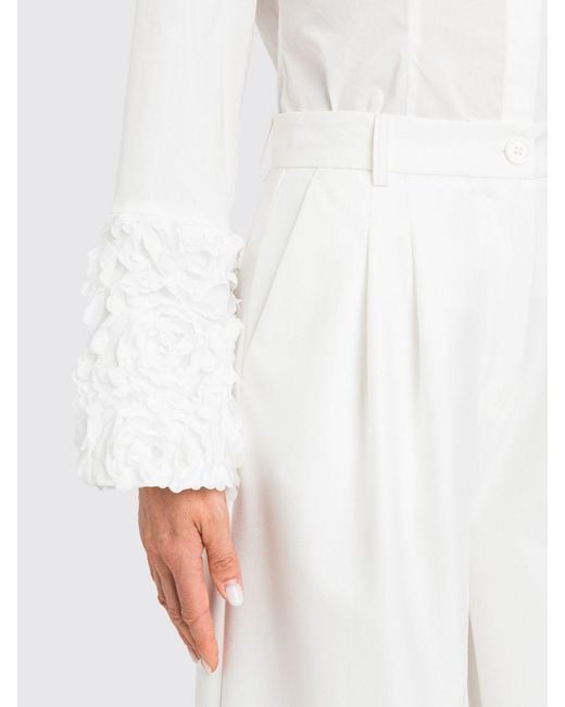 Twinset White Stretch Cotton Shirt