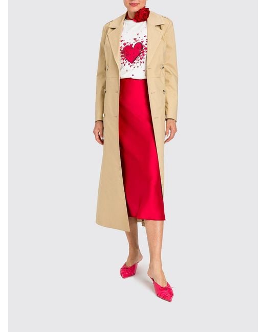 Twinset Red Cotton T-Shirt With Heart Print