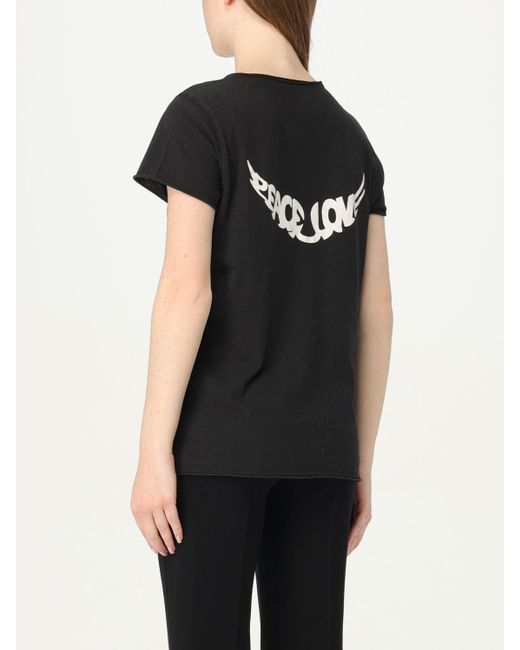 T-shirt in cotone con logo di Zadig & Voltaire in Black
