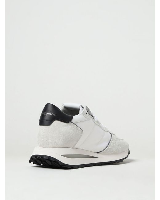 Sneakers Tropez in pelle scamosciata e nylon di Philippe Model in White da Uomo