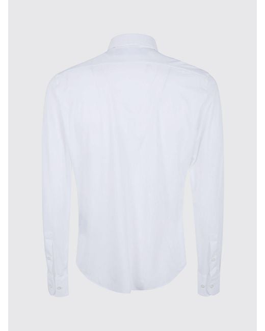 Rrd White Slim Fit Technical Polyamide Long-Sleeved Shirt for men
