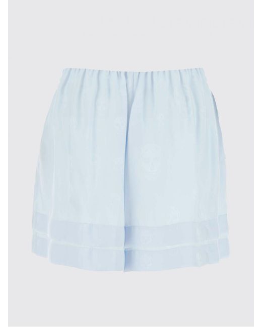 McQueen White Viscose Jogging Shorts