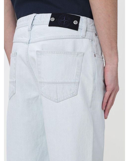 Stone Island Blue Straight Jeans for men
