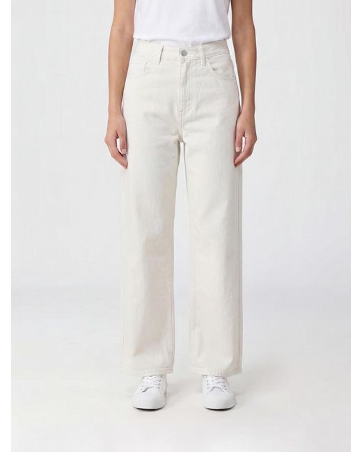 Carhartt White Jane High-Waisted Wide-Leg Jeans