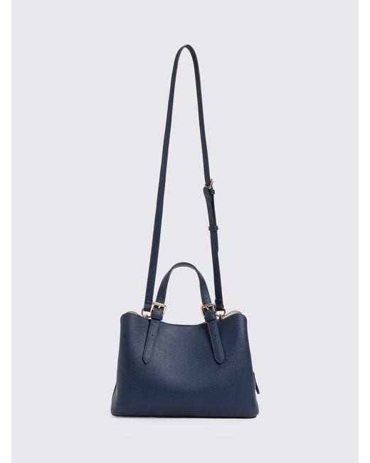 Twinset Blue Grained Synthetic Leather Bag