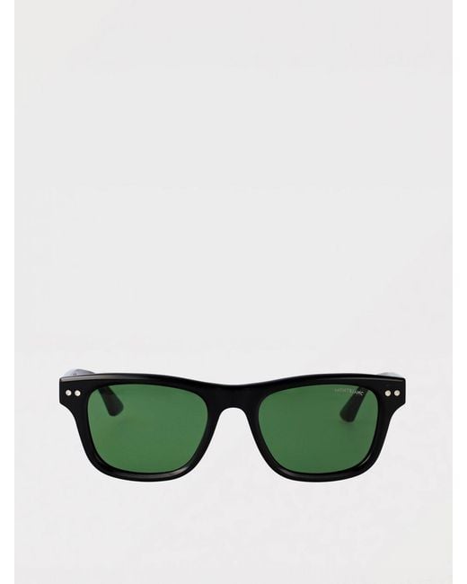 Montblanc Green Acetate Sunglasses for men