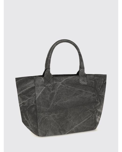 Ganni Multicolor Medium Recycled Cotton Tote Bag With Floral Print
