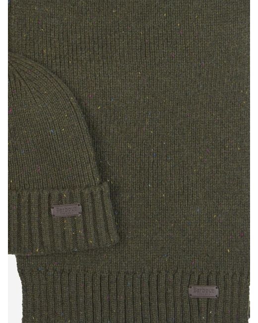 Set Cappello + Sciarpa di Barbour in Green da Uomo
