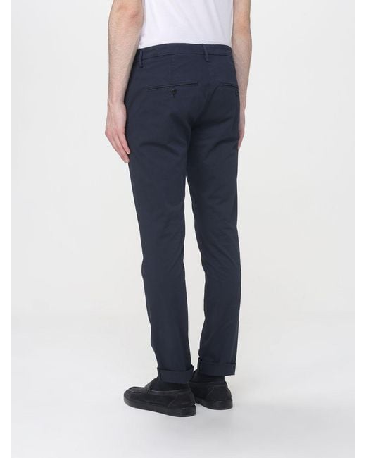 Dondup Blue Stretch Cotton Chino Trousers for men