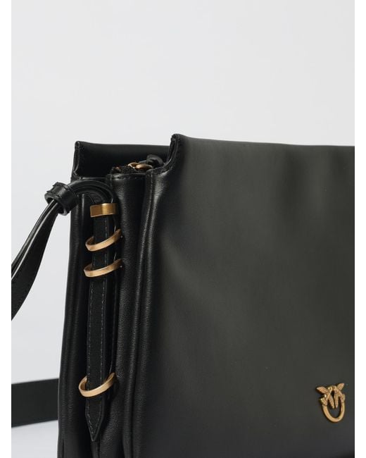 Pinko Black One, Two, Three Leather Bag