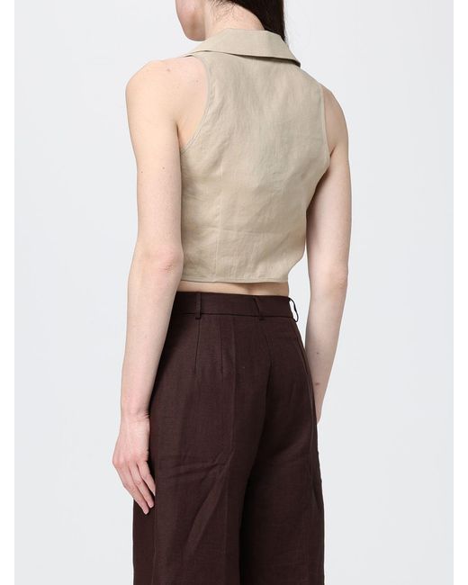 Colmar Natural Linen Cropped Top