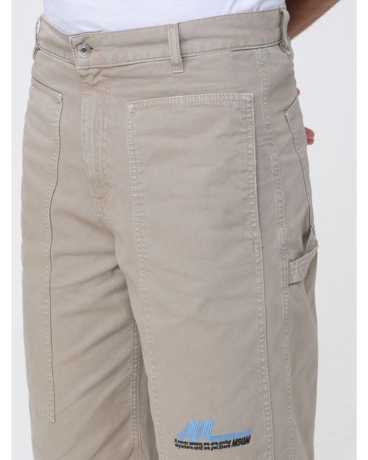 MSGM Natural Cotton Shorts for men