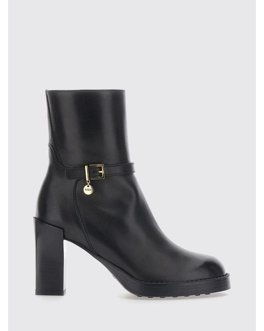 Tod's Black Flat Ankle Boot