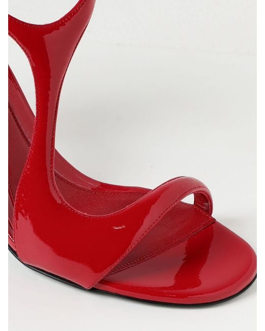 Sandalo Extra Soft in vernice di Alexander McQueen in Red