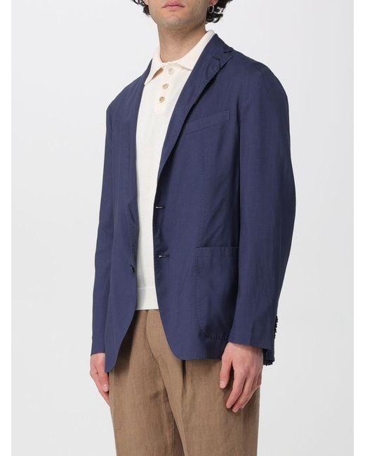 Boglioli Blue Single-Breasted Blazer for men