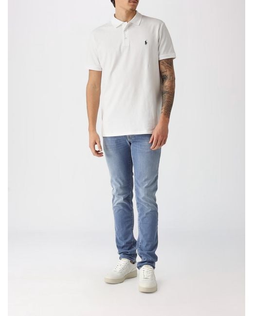 Polo Ralph Lauren White Cotton Polo Shirt With Logo for men