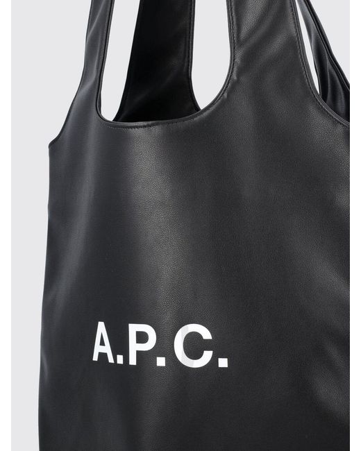 A.P.C. Black Small Ninon Tote Bag for men