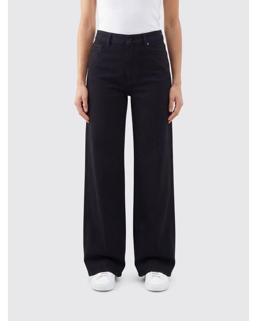PAIGE Blue Denim Wide Leg Jeans