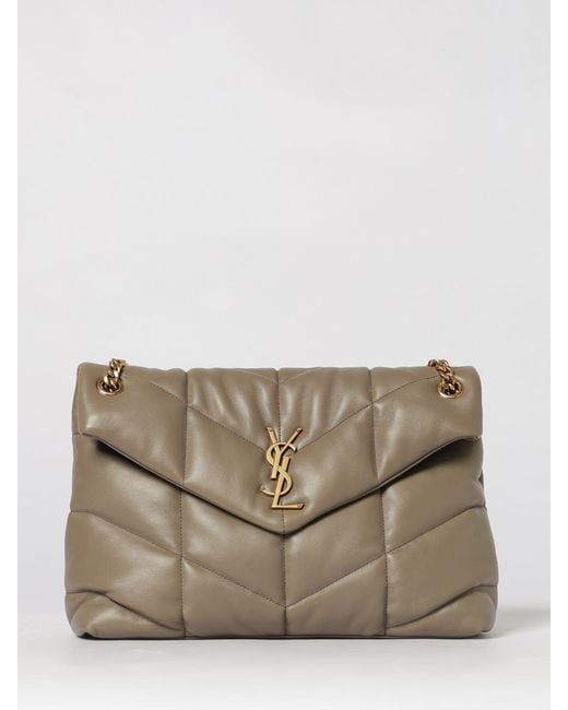 Saint Laurent Natural Puffer Matelassé Nappa Bag