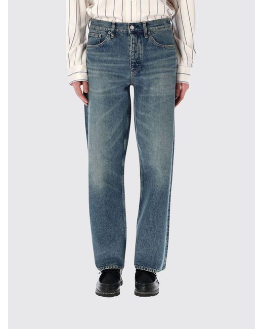 sunflower Blue Straight Cotton Jeans for men