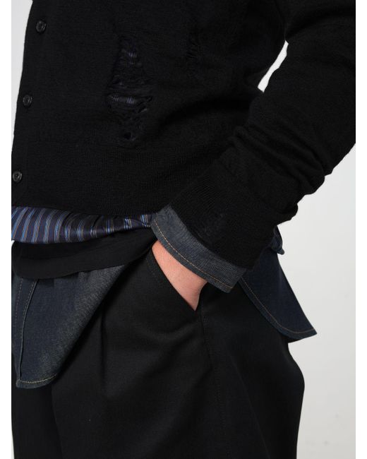 Cardigan in lana di Maison Margiela in Black da Uomo