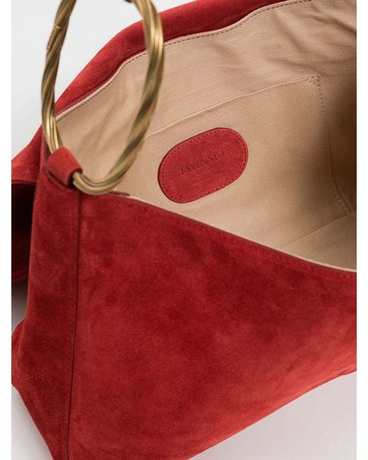 Twinset Red Liliane Suede Bag