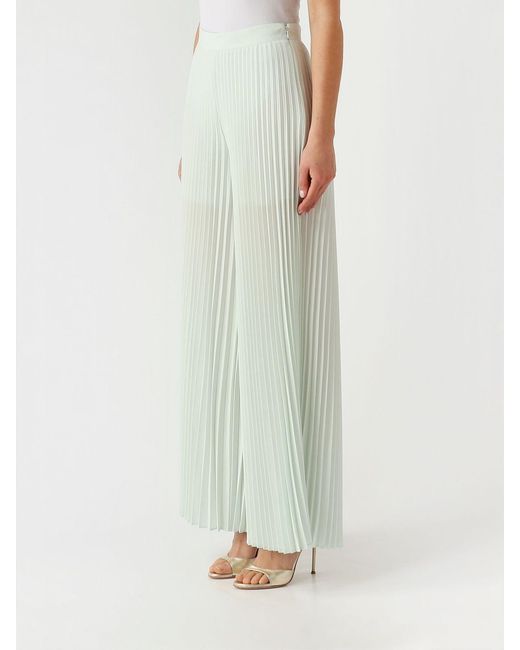 Twinset Green Pleated Crêpe Trousers