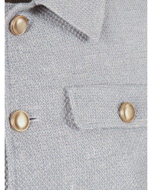 Circolo 1901 Gray Linen And Cotton Jacket
