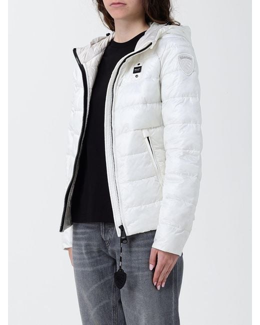 Blauer White Nylon Down Jacket
