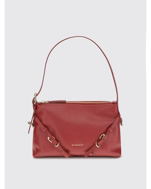 Givenchy Red Voyou Calfskin Leather Bag