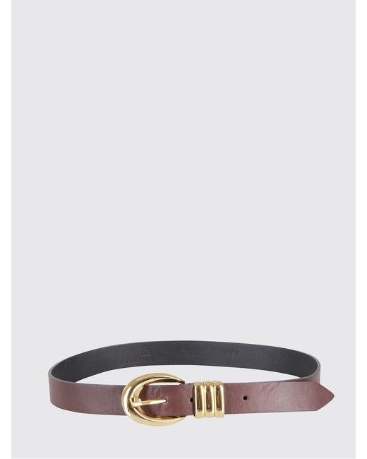 FEDERICA TOSI White Emily Smooth Leather Belt With Pin Buckle