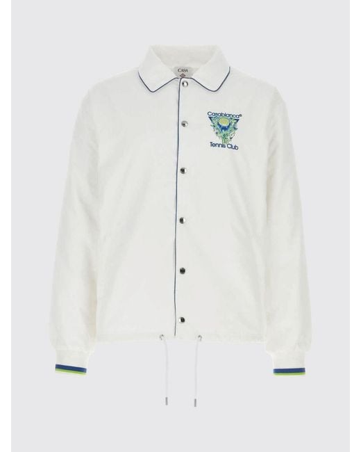 Casablanca White Printed Polyester Shirt Jacket for men