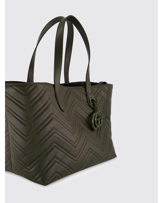 Gucci Black Chevron Calfskin Shoulder Bag
