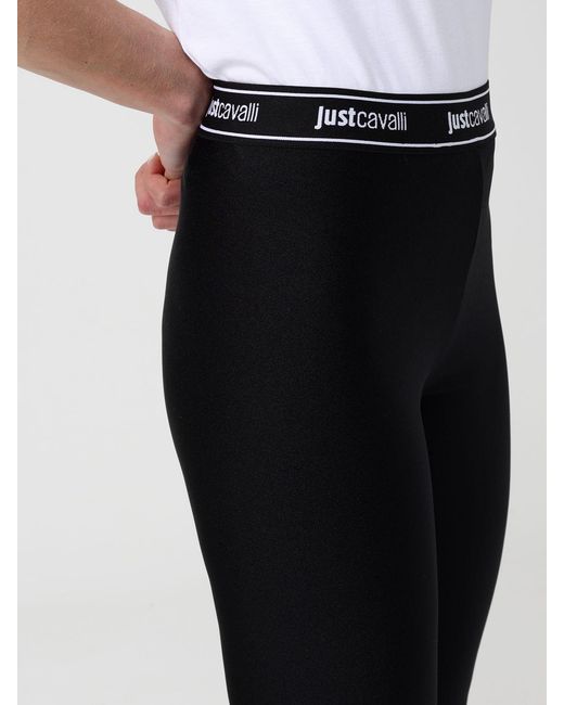 Just Cavalli Black Stretch Technical Fabric Leggings