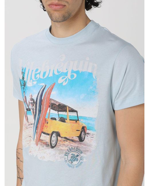 T-shirt in cotone con stampa grafica di Vilebrequin in Blue da Uomo