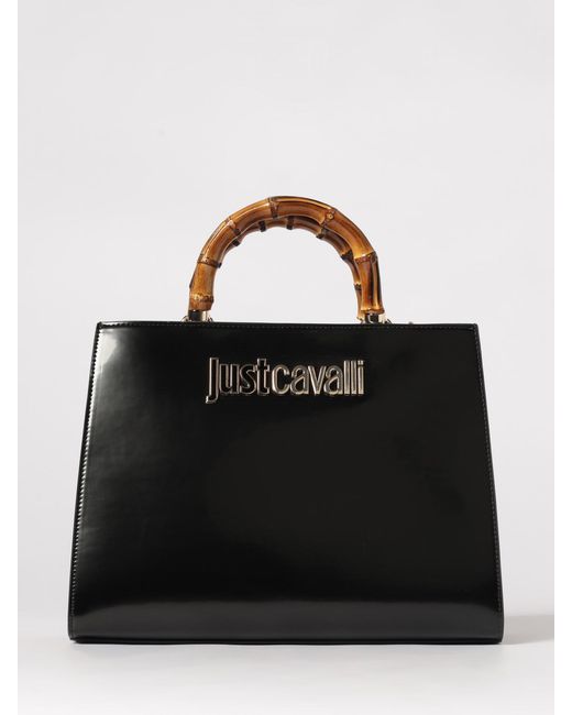 Just Cavalli Women's Black Brushed Faux Leather Bag