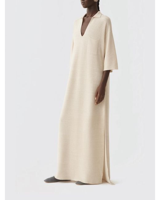 Fabiana Filippi Natural Wool And Cotton Polo Dress