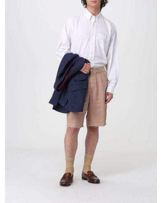 Brunello Cucinelli Natural Linen Shorts for men