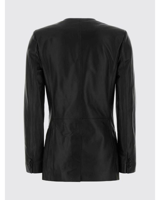 Loulou de Saison Black Leather Blazer