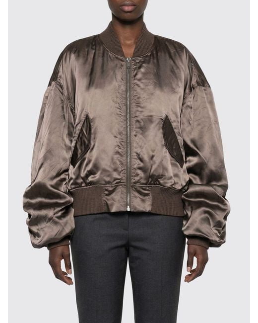 Rick Owens Brown Technical Fabric Bomber Jacket