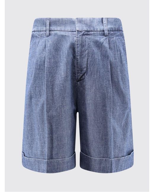 Valentino Blue Cotton Shorts for men