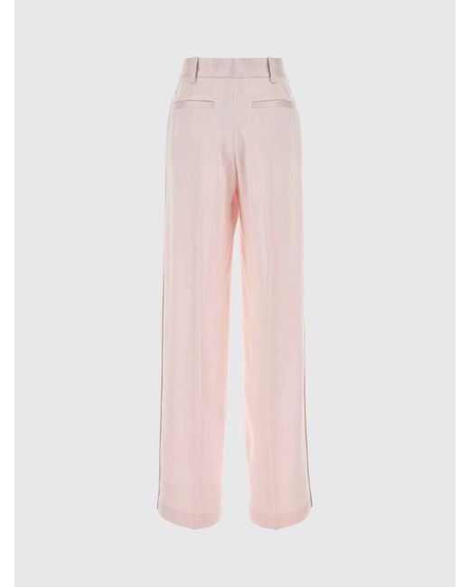 Jil Sander Pink Satin Straight Trousers By