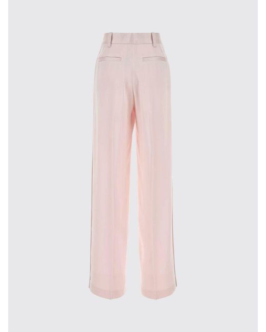 Jil Sander Pink Satin Straight Trousers By