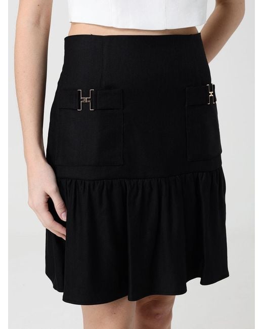 Elisabetta Franchi Black Mini Skirt