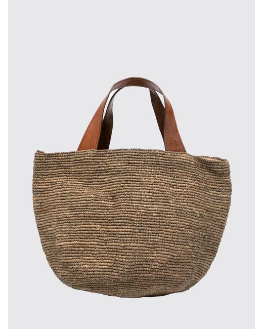 IBELIV Brown Mirozy Raffia Bag