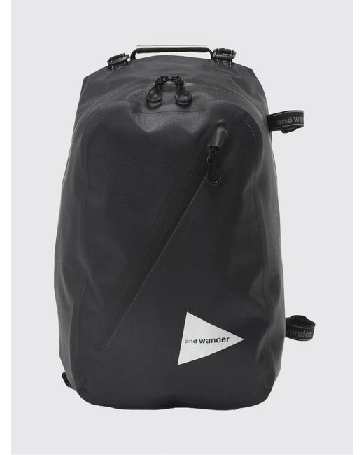 And Wander Black Backpack for men