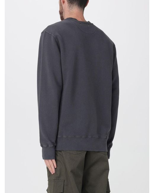 Golden Goose Deluxe Brand Gray Cotton Crew-Neck Sweatshirt With Logo for men